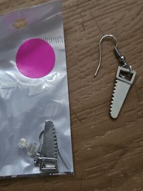 Saw Blade Dangle Earrings